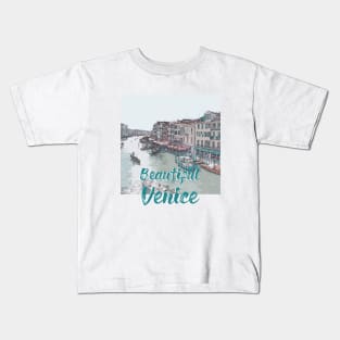 Venice city, the pearl of Europe located in Italy Kids T-Shirt